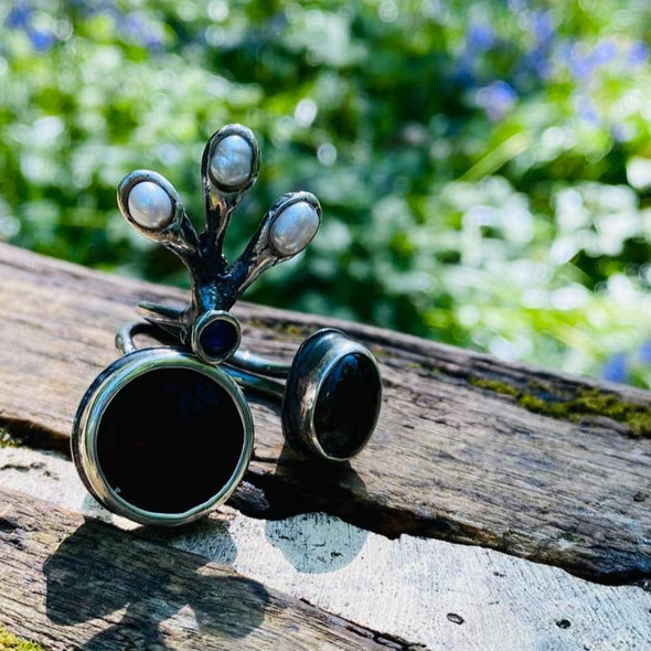 Ground Yourself Jasper Silver Adjustable Ring 