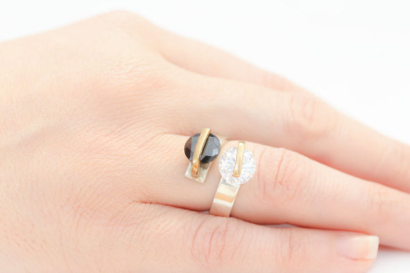alter-ego-twin-black-white-crystals-adjustable-silver-ring-1