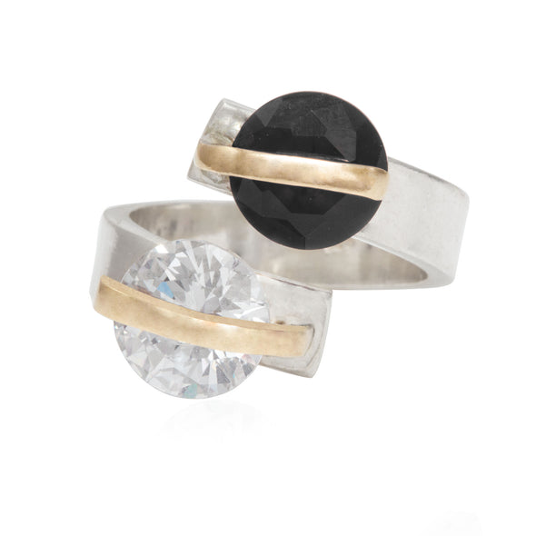 alter-ego-twin-black-white-crystals-adjustable-silver-ring