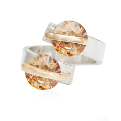 alter-ego-twin-peach-crystals-adjustable-silver-ring