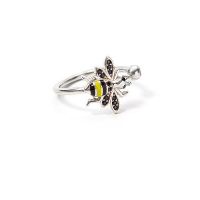 Bee-Lieve in Yourself Adjustable Silver Ring