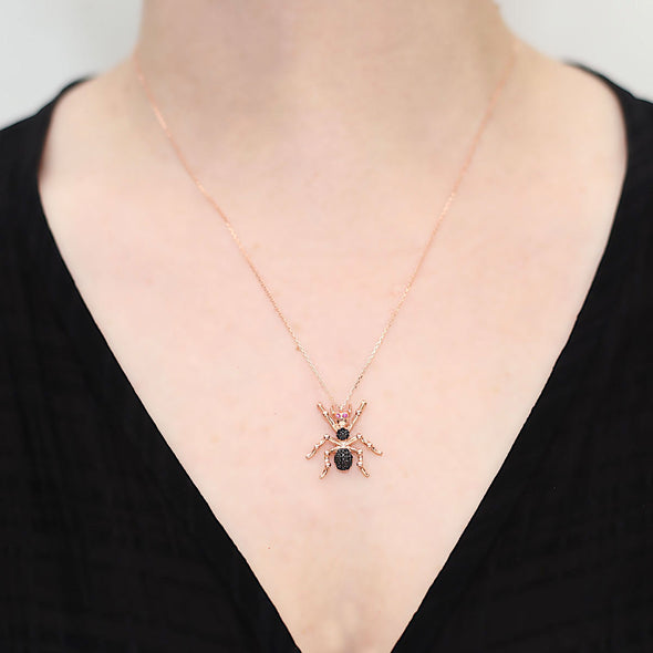 black-widow-spider-rose-gold-plated-silver-necklace-1