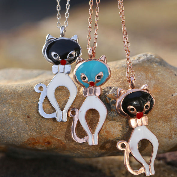 turquoise-head-purr-meow-rose-gold-plated-silver-cat-necklace-2