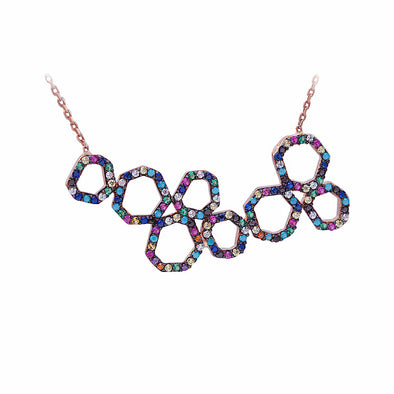 dancing-circles-rainbow-rose-gold-plated-silver-necklace