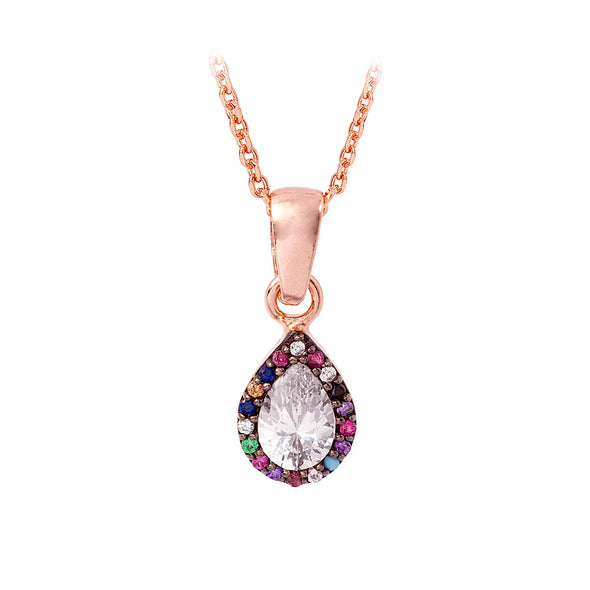 delicious-rainbow-pear-rose-gold-plated-silver-necklace