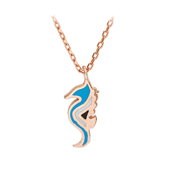 drift-with-me-along-the-shores-of-brighton-rose-gold-plated-blue-sea-horse-silver-necklace