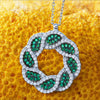 EverGreen Wreath Silver Necklace-2