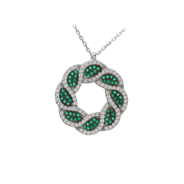 EverGreen Wreath Silver Necklace