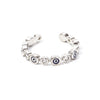 Evil Eye Eternity Adjustable Silver Ring