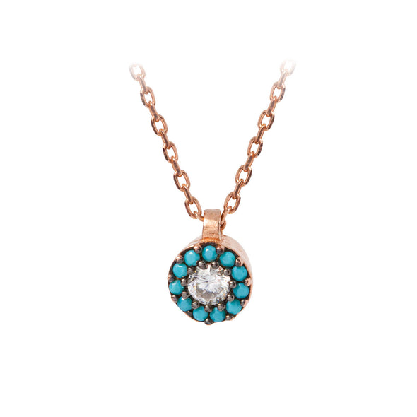 heal-my-soul-turquoise-halo-rose-gold-plated-silver-necklace