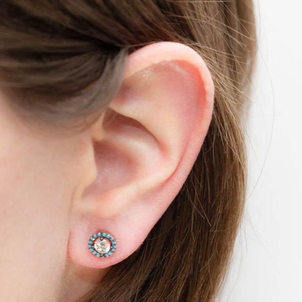 turquoise-hula-hoop-rose-gold-plated-silver-stud-earrings-1