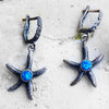 "Make a Difference" Starfish Silver Dangly Earrings