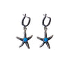 "Make a Difference" Starfish Silver Dangly Earrings