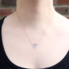 Maslow’s Pyramid of Needs Rose Plated Sky Blue Silver Necklace