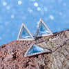 Maslow’s Pyramid of Needs Rose Plated Sky Blue Silver Necklace