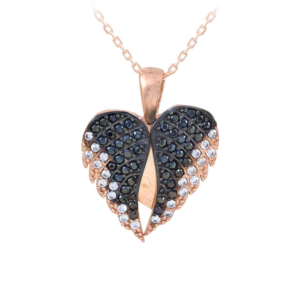 my-heart-with-black-wings-rose-gold-plated-silver-necklace