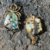 Rainbow Peacock Spider Statement Silver Pendant