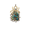 Rainbow Peacock Spider Statement Silver Pendant