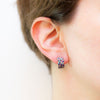 Step Up and Step Forward Rose Gold Plated Silver Rainbow Hoop Earrings