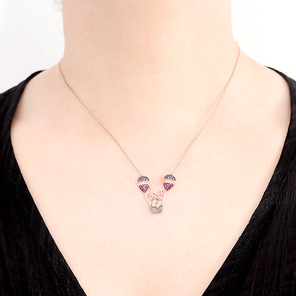 air-balloon-lovers-rose-gold-plated-silver-necklace-1