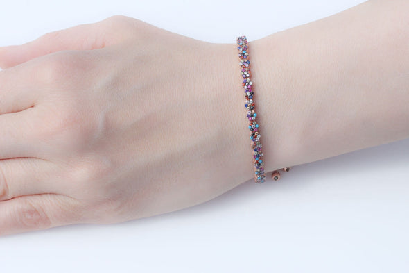 garden-of-rainbow-flowers-rose-gold-plated-silver-bracelet-1