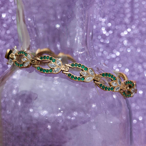 sweet-green-leaves-silver-bracelet-3