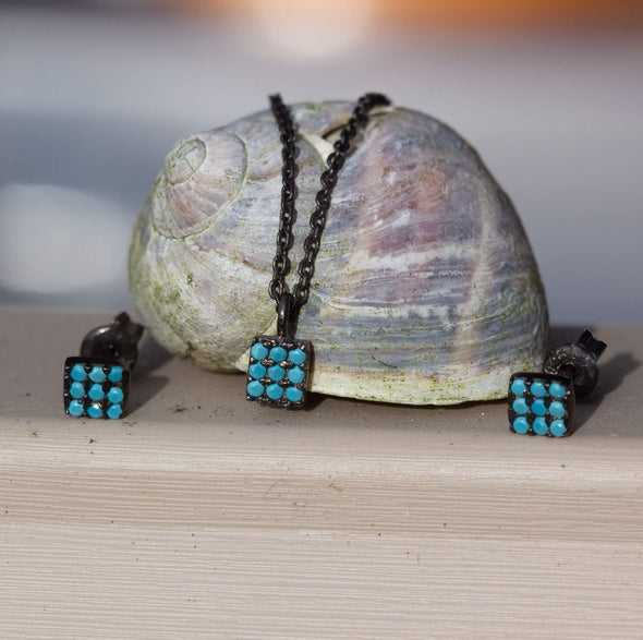 turquoise-square-earrings-necklace-rose-gold-plated-silver-set