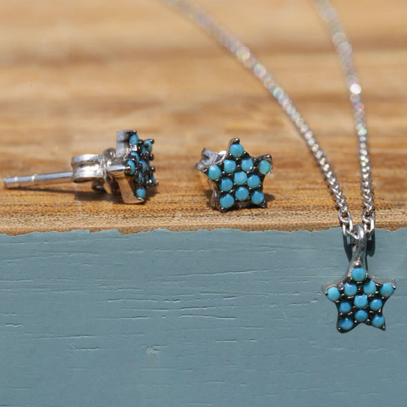 turquoise-wishing-stars-earrings-and-necklace-silver-set-3